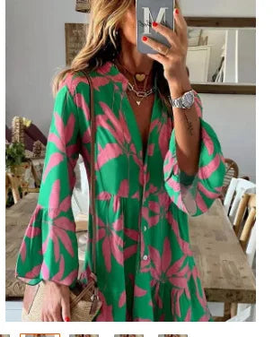 Everlen Boho-Blumen-Midi Dress
