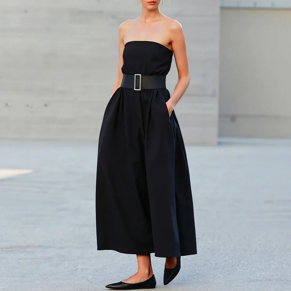 Yuna Off-Shoulder Puff Sleeve Midi Dress