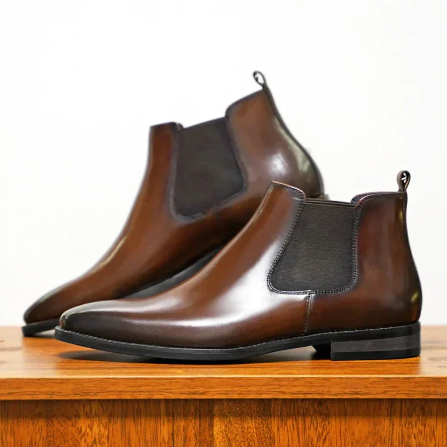 Carlo Premium Faux Leather Cushion Insole Chelsea Boots