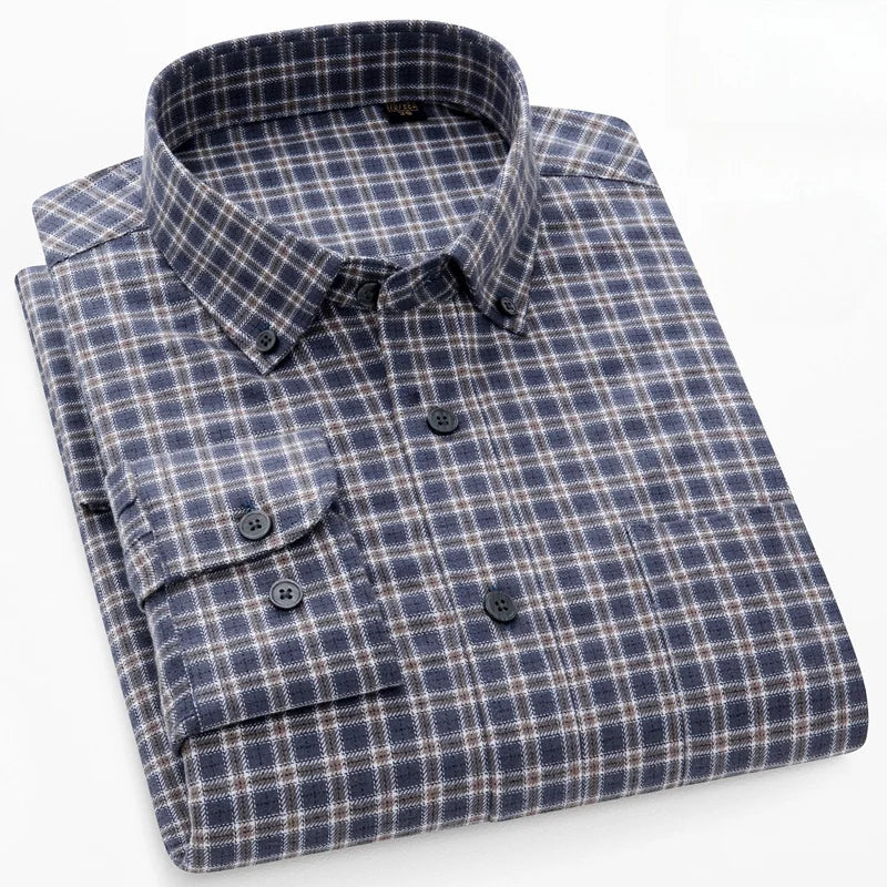 Peter Classic Cotton-Blend Plaid Shirt for Everyday