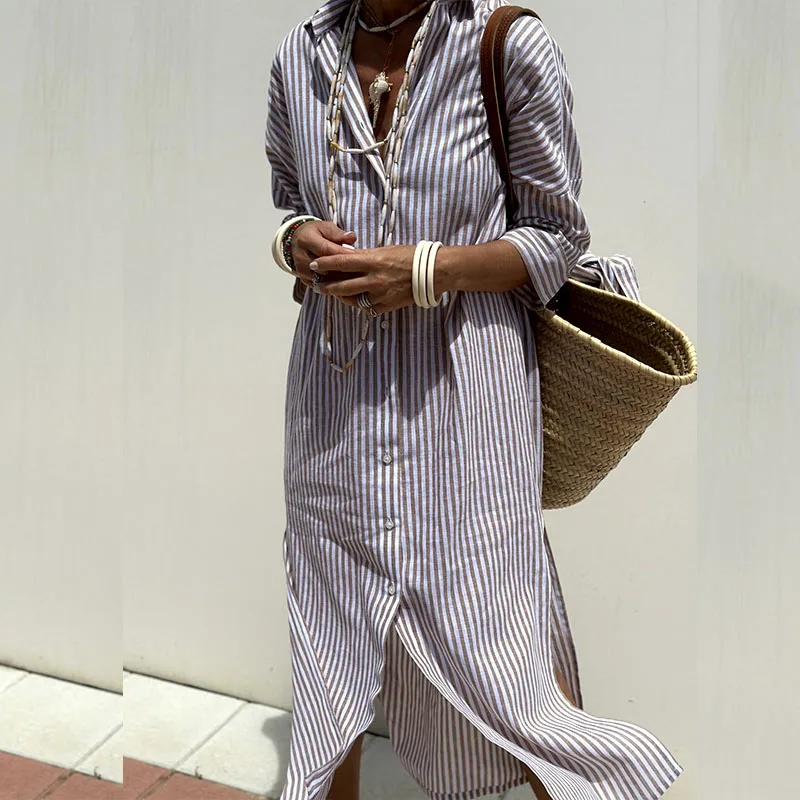 Colbie Casual Button-Down Shirt Dress