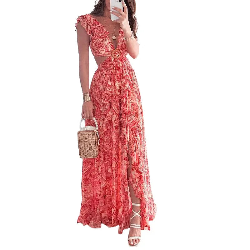 Lily Sexy Dress Deep Neckline