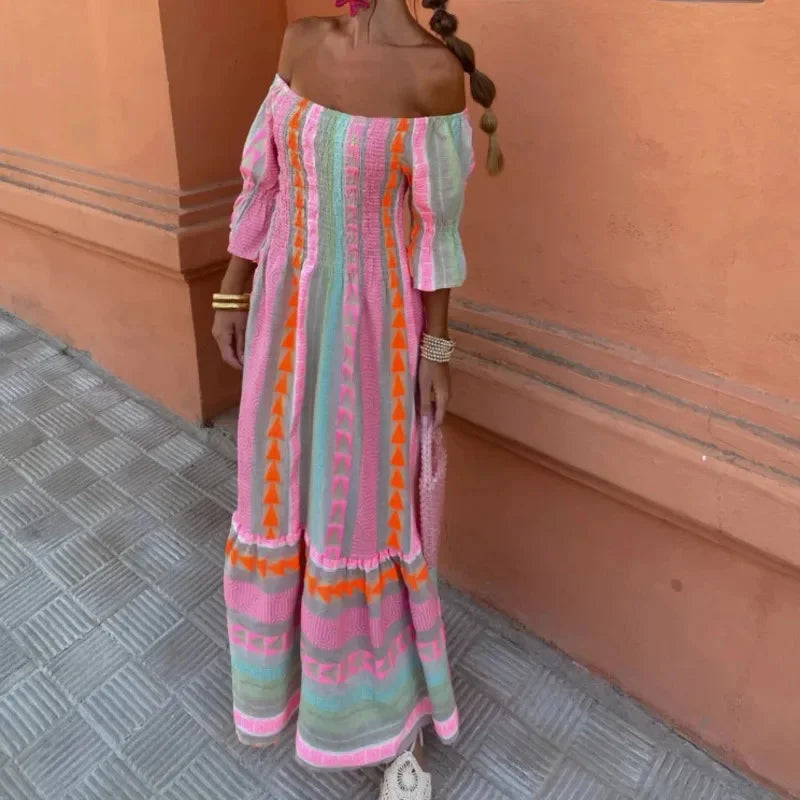 Celeste Patchwork-color-block Dress
