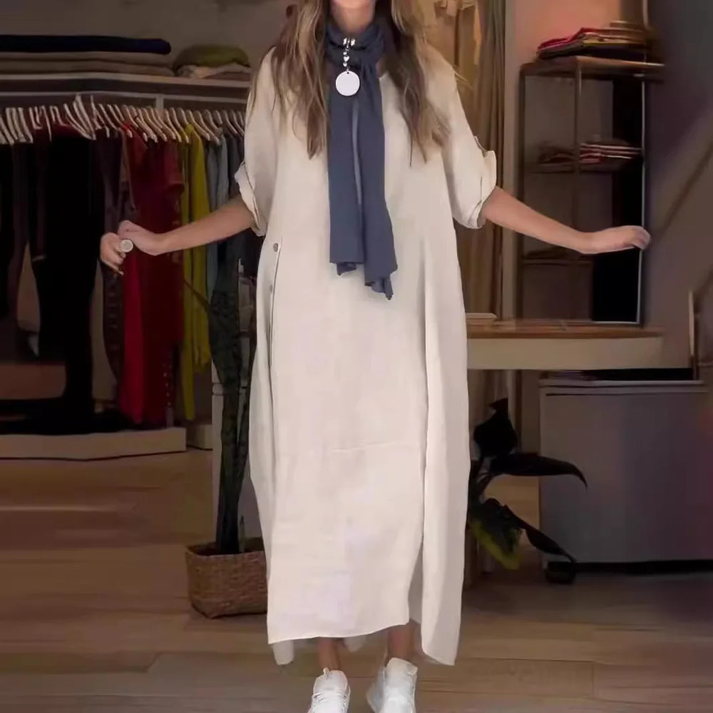Sélena Button-Front Casual Dress