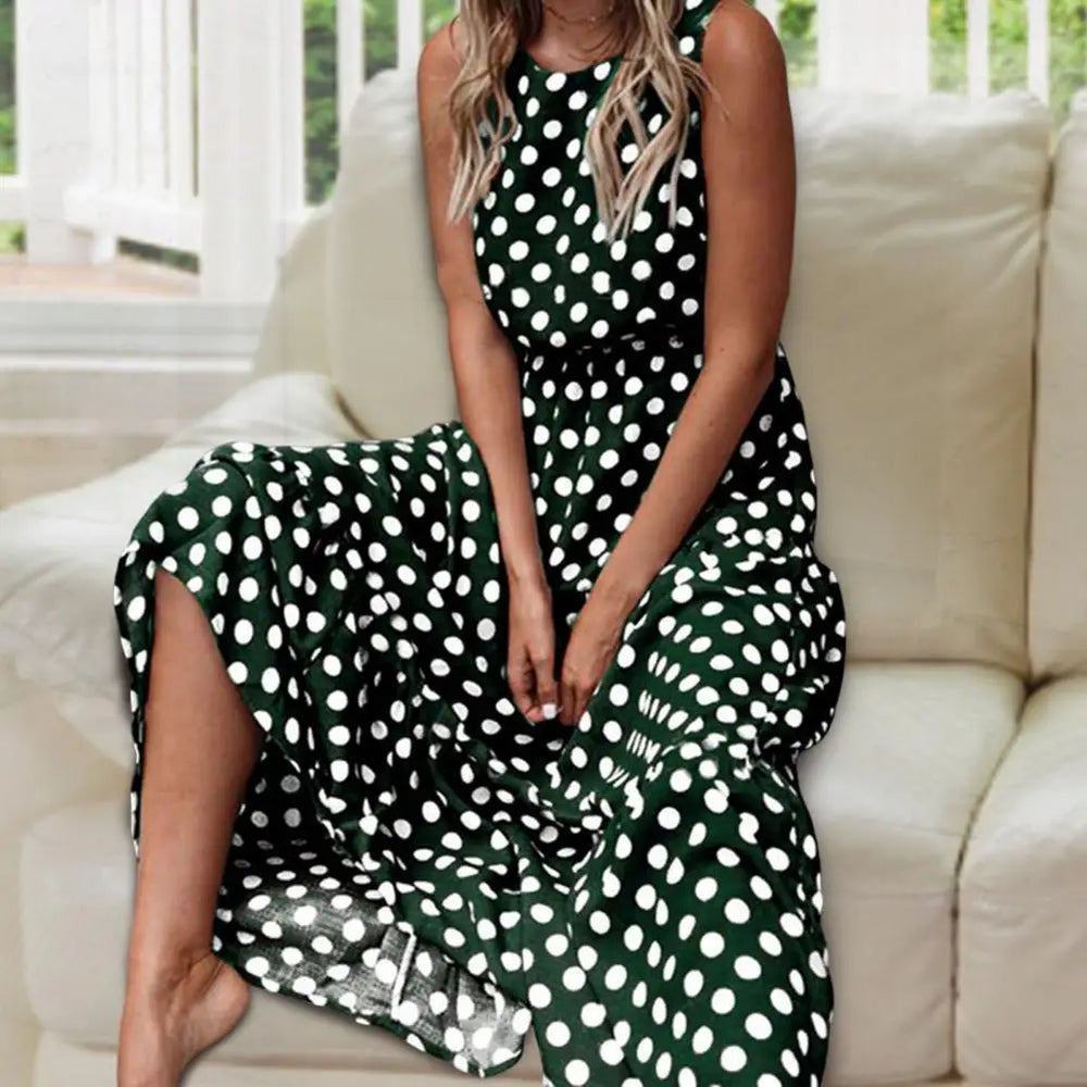 Capri Gepunktetes Maxi Dress