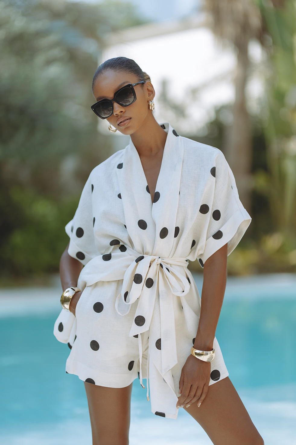 Rin Polka Dot Kimono Set