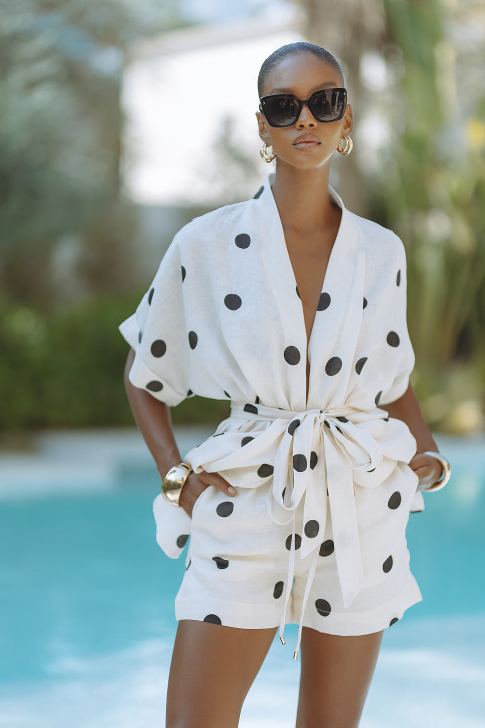 Rin Polka Dot Kimono Set