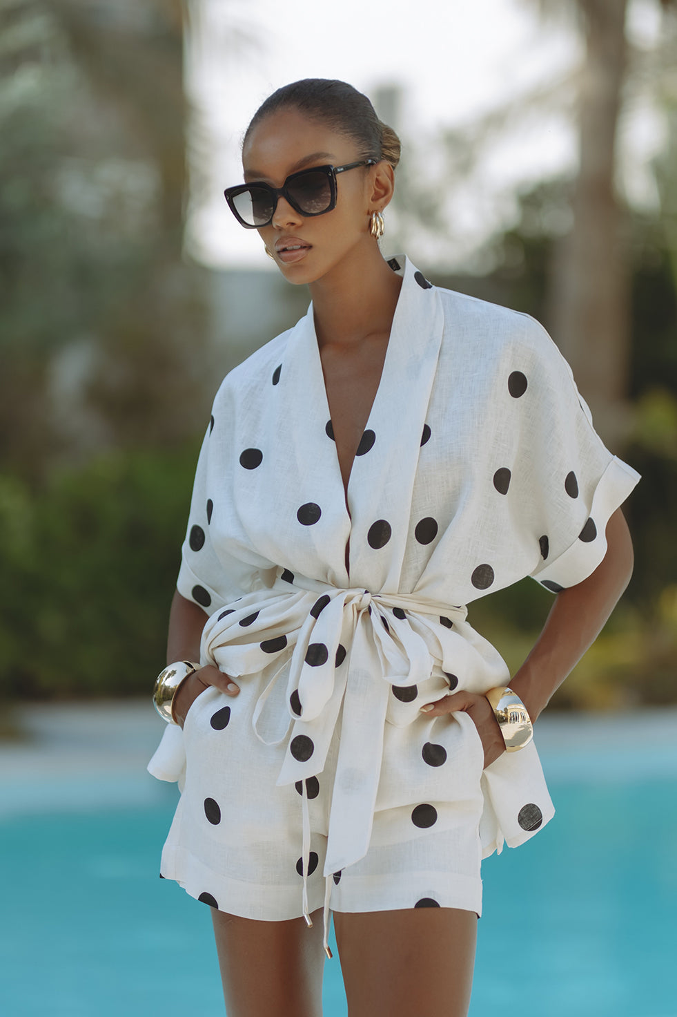 Rin Polka Dot Kimono Set
