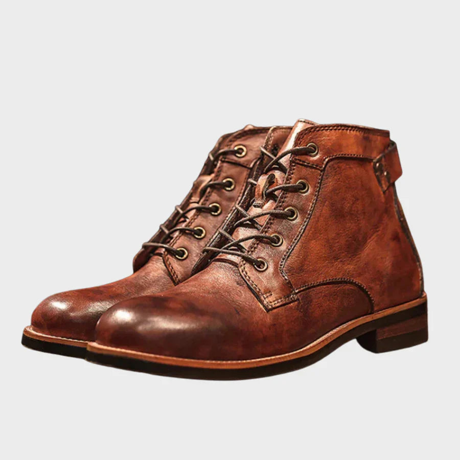 Marchisio Leather High-Top Outdoor Casual Ankle Boots