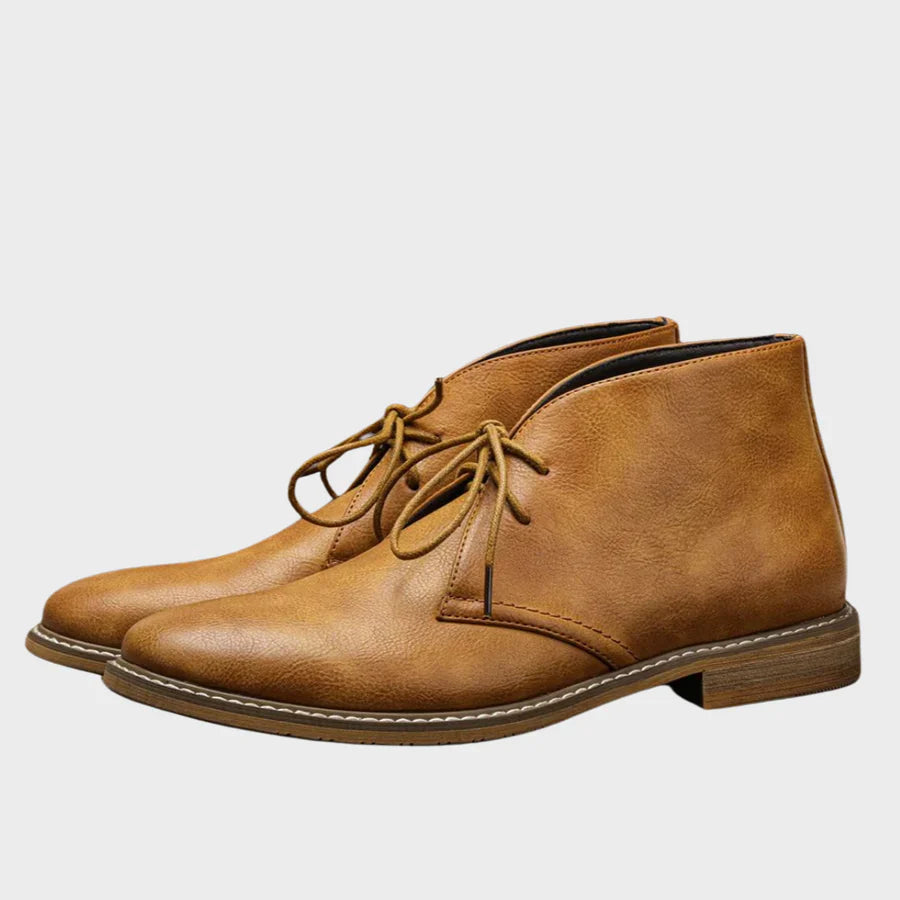 Davide Non-Slip Cushioned Faux Leather Chukka Boots