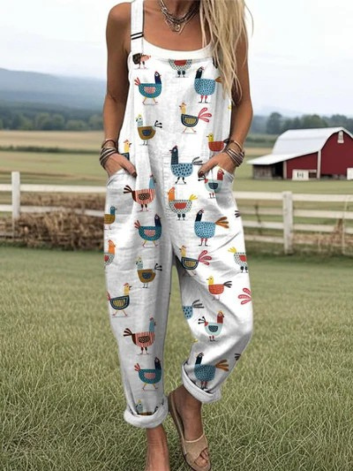 Anita Vintage Floral Cotton Jumpsuit