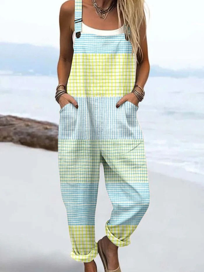Elly Vintage Floral Cotton Jumpsuit