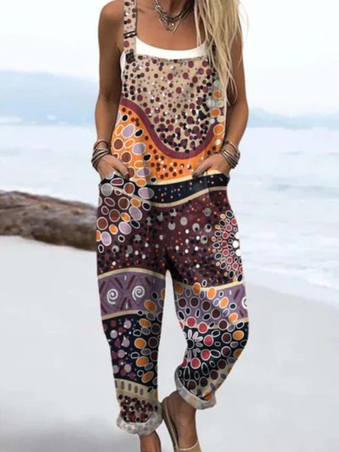 Katherina Vintage Floral Cotton Jumpsuit