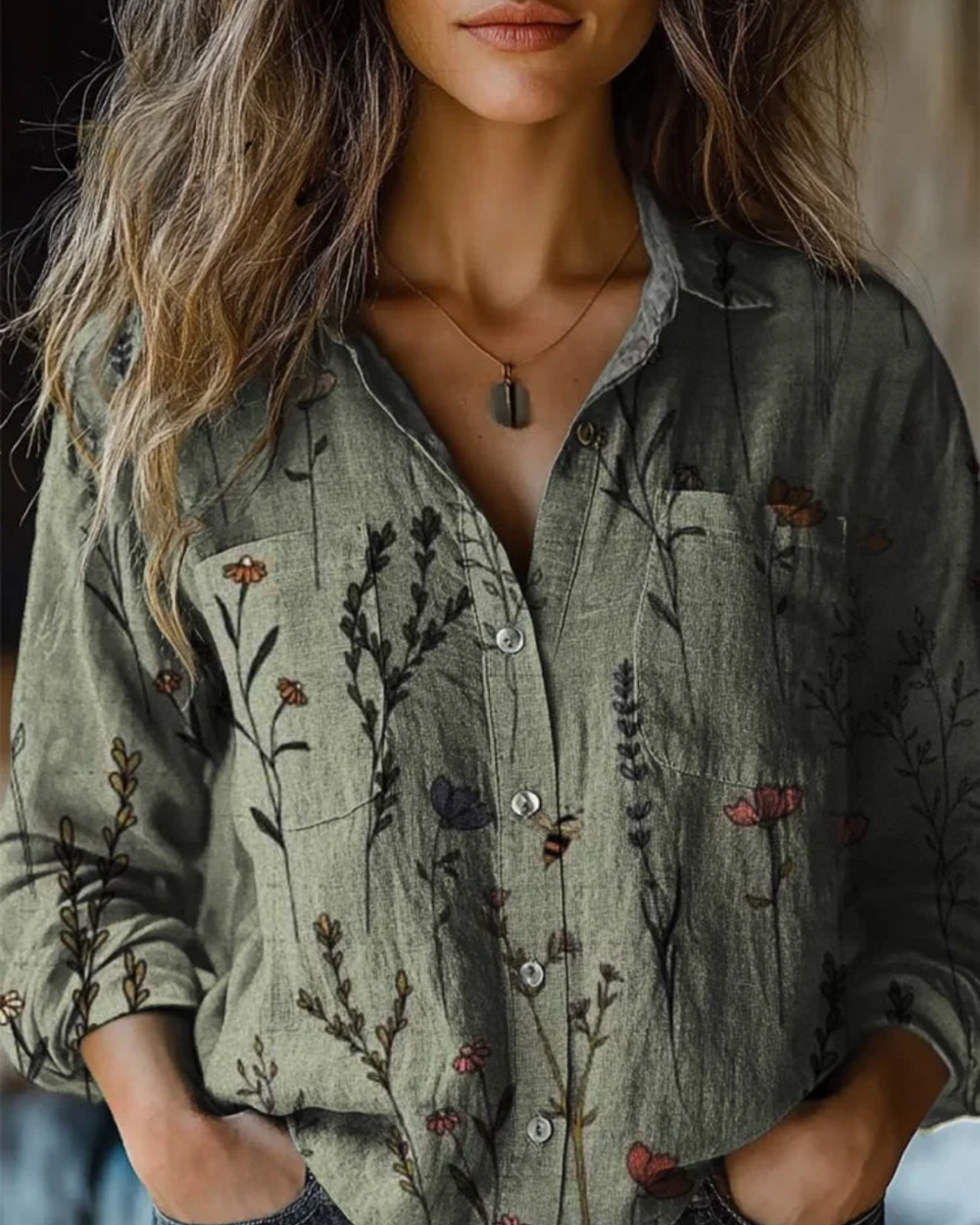 Sarai Vintage Long-Sleeve Top