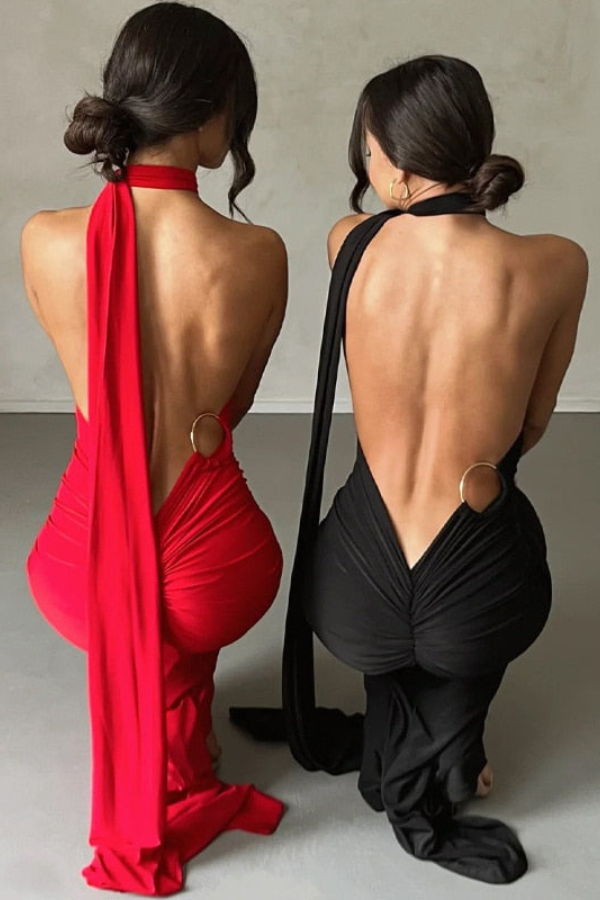 Elena Asymmetric One-Shoulder Maxi Dress for Evenings