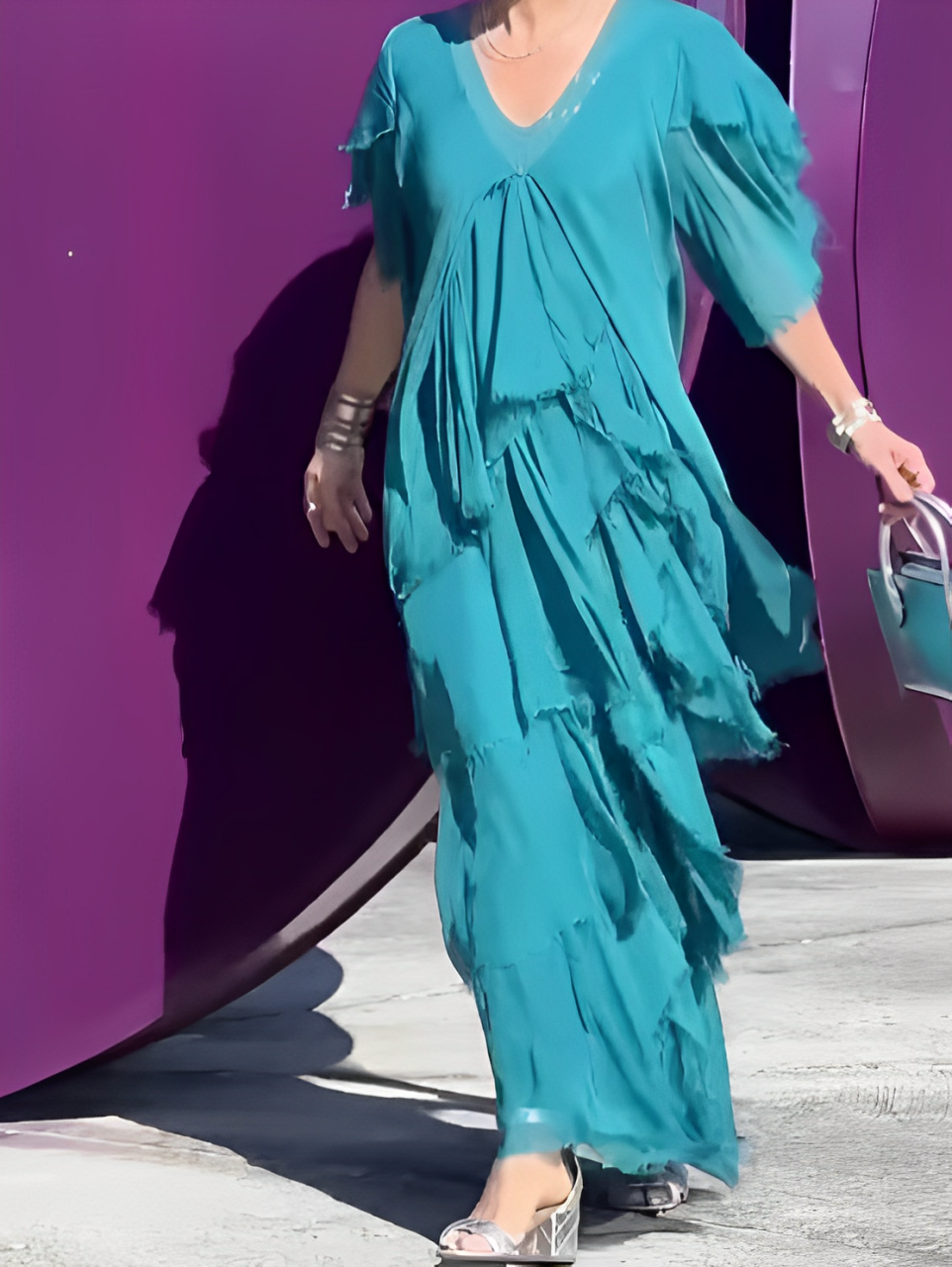 Summer Elegant V-Neck Maxi Dress
