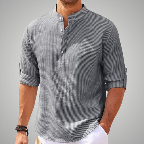 Viktor Breathable Cotton 3/4-Sleeve Shirt for Summer