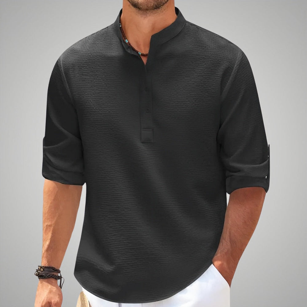 Viktor Breathable Cotton 3/4-Sleeve Shirt for Summer