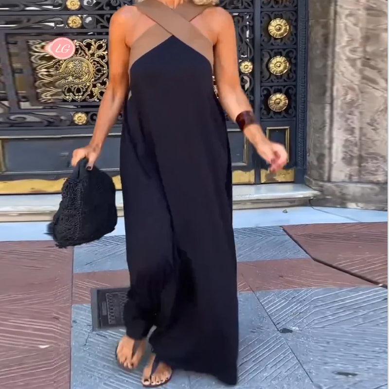 Alira Backless Flowing Dress for Special Occasions