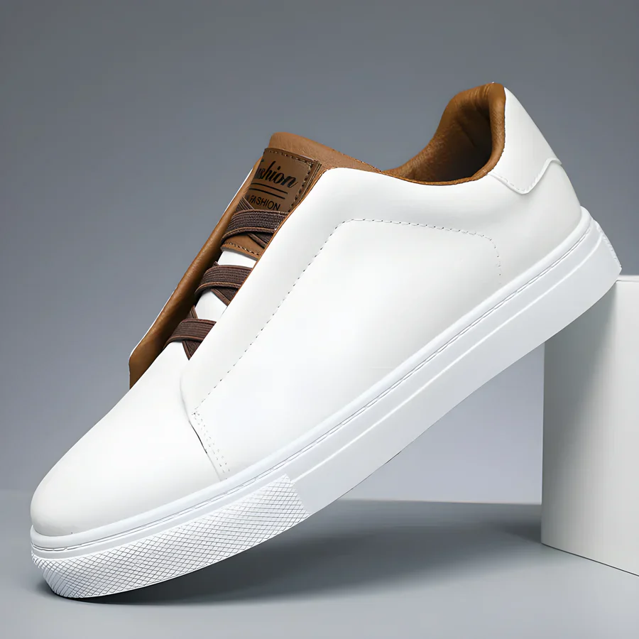 Eliano Low Top Faux Leather Smart Casual Dress Shoes