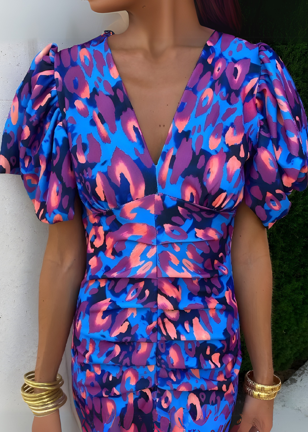 Daline Fiesta Dress with Puff Sleeves