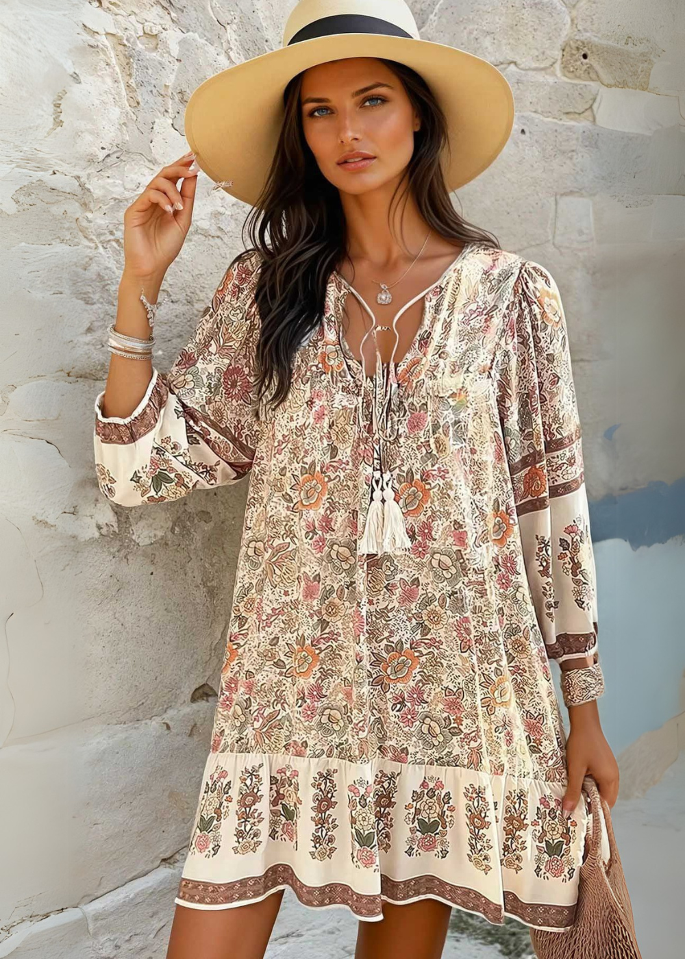 Nadia Boho Floral Dress