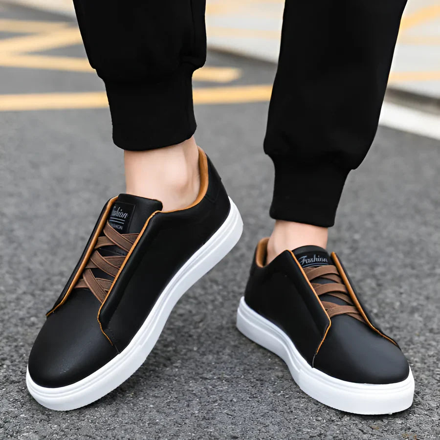 Eliano Low Top Faux Leather Smart Casual Dress Shoes