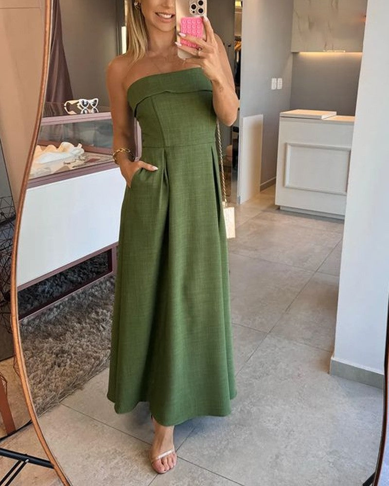 Annie Midi Dress Strapless