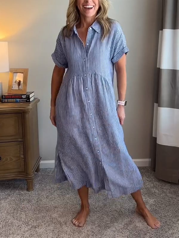 Udela Striped Maxi Dress