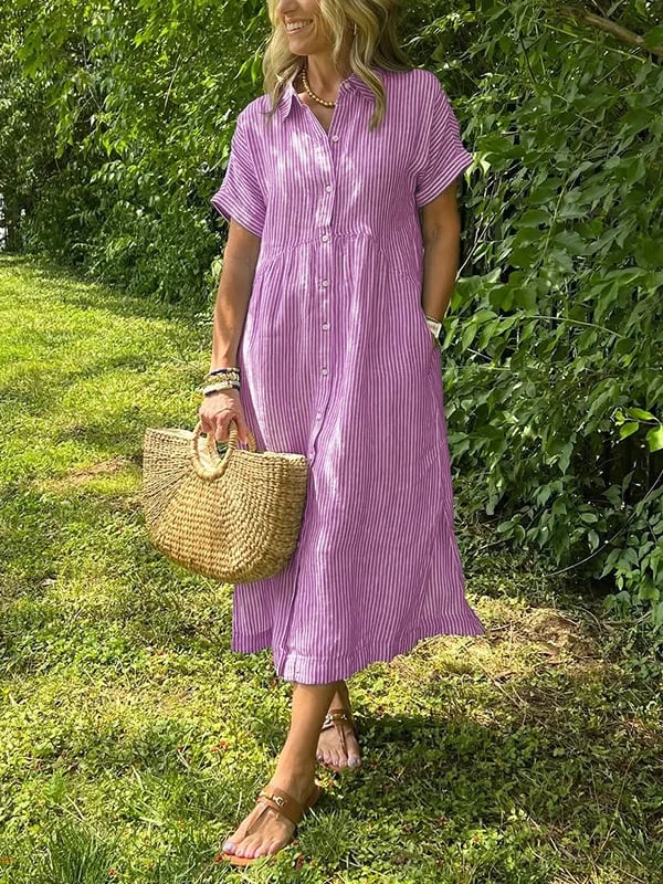 Udela Striped Maxi Dress