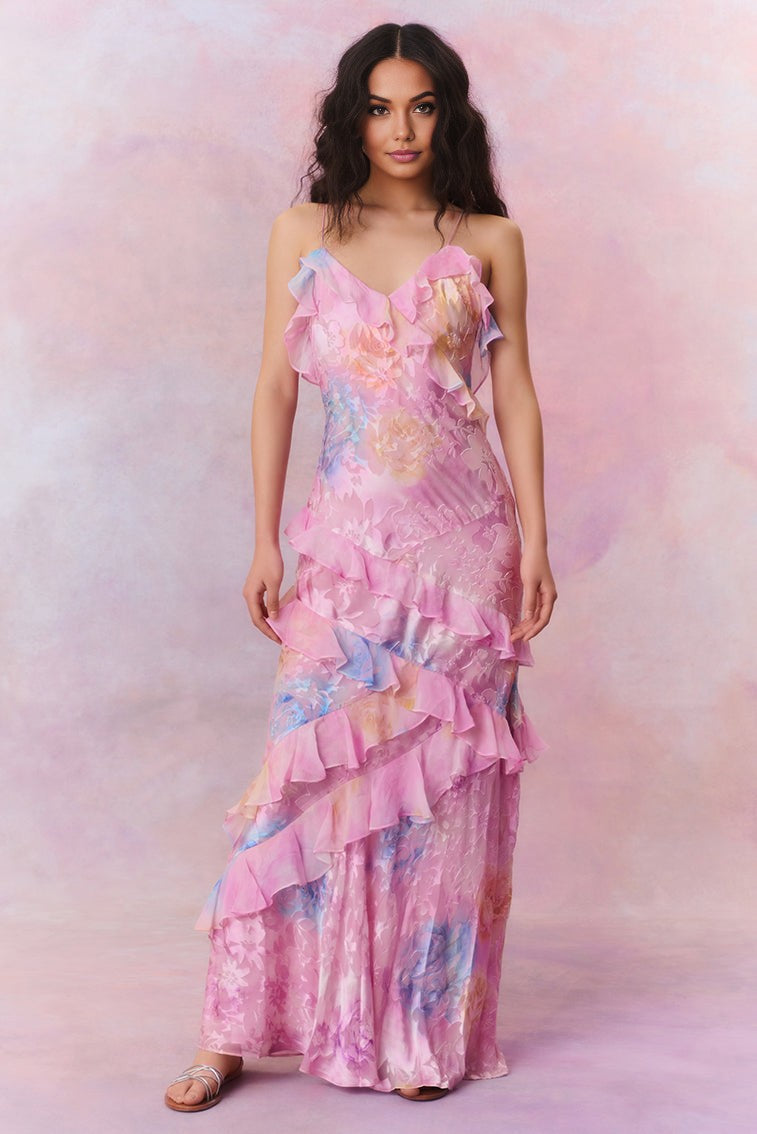 Mila Ruffle-Hem Summer Dress with a Flattering Fit