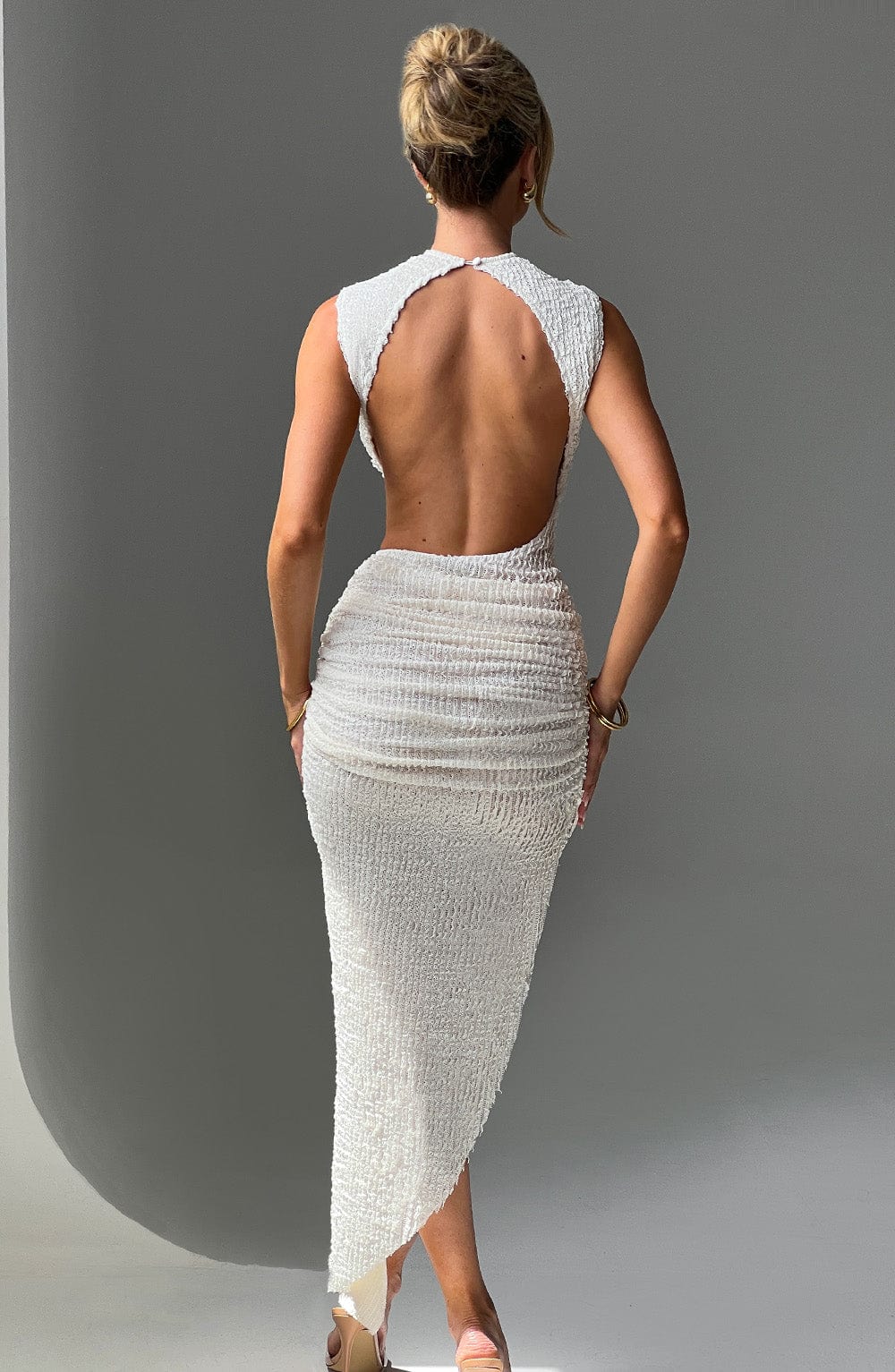 Saraya Asymmetric Midi Dress