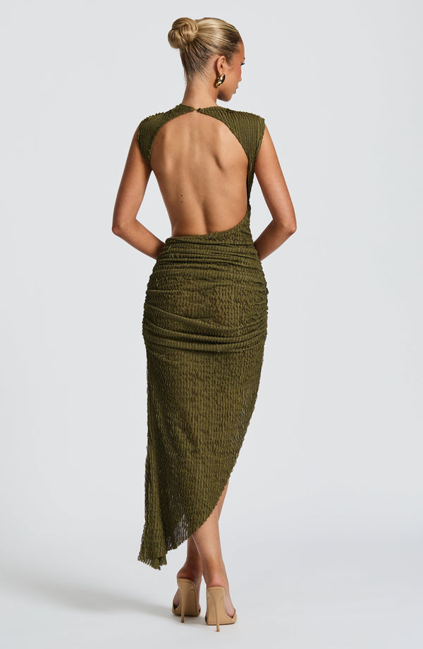 Saraya Asymmetric Midi Dress