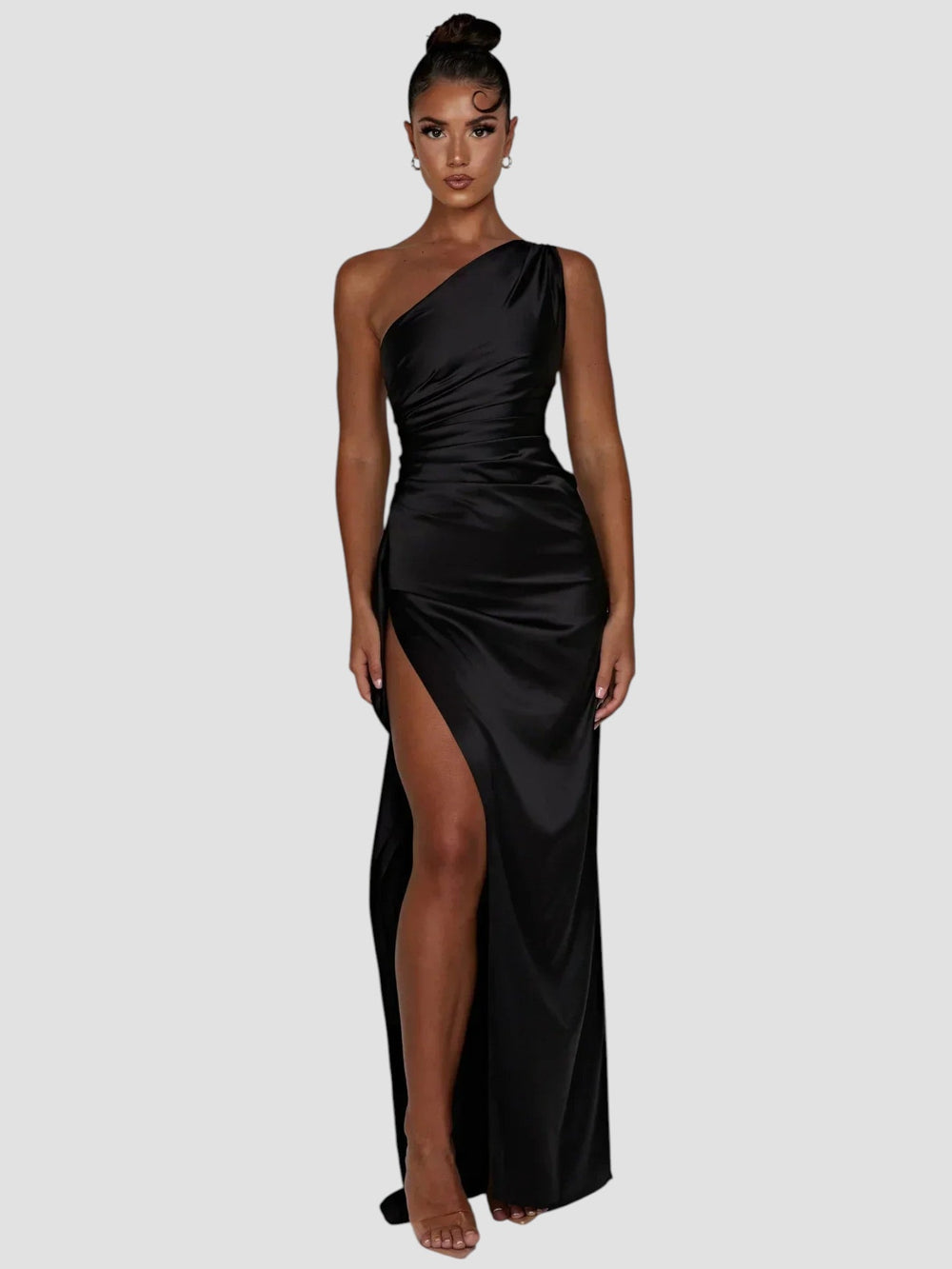 Sueli Satin Pleated Dress