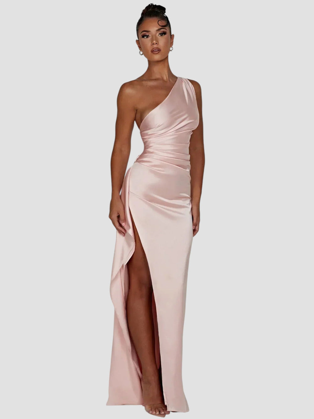 Sueli Satin Pleated Dress