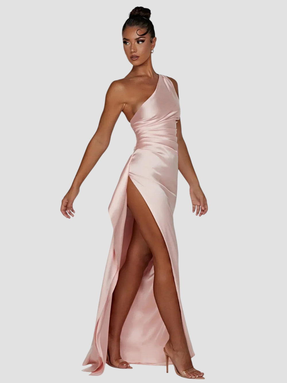 Sueli Satin Pleated Dress