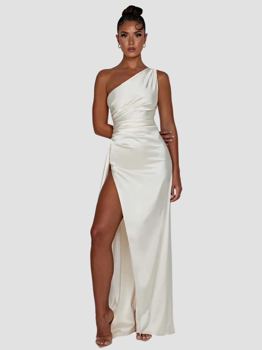 Sueli Satin Pleated Dress