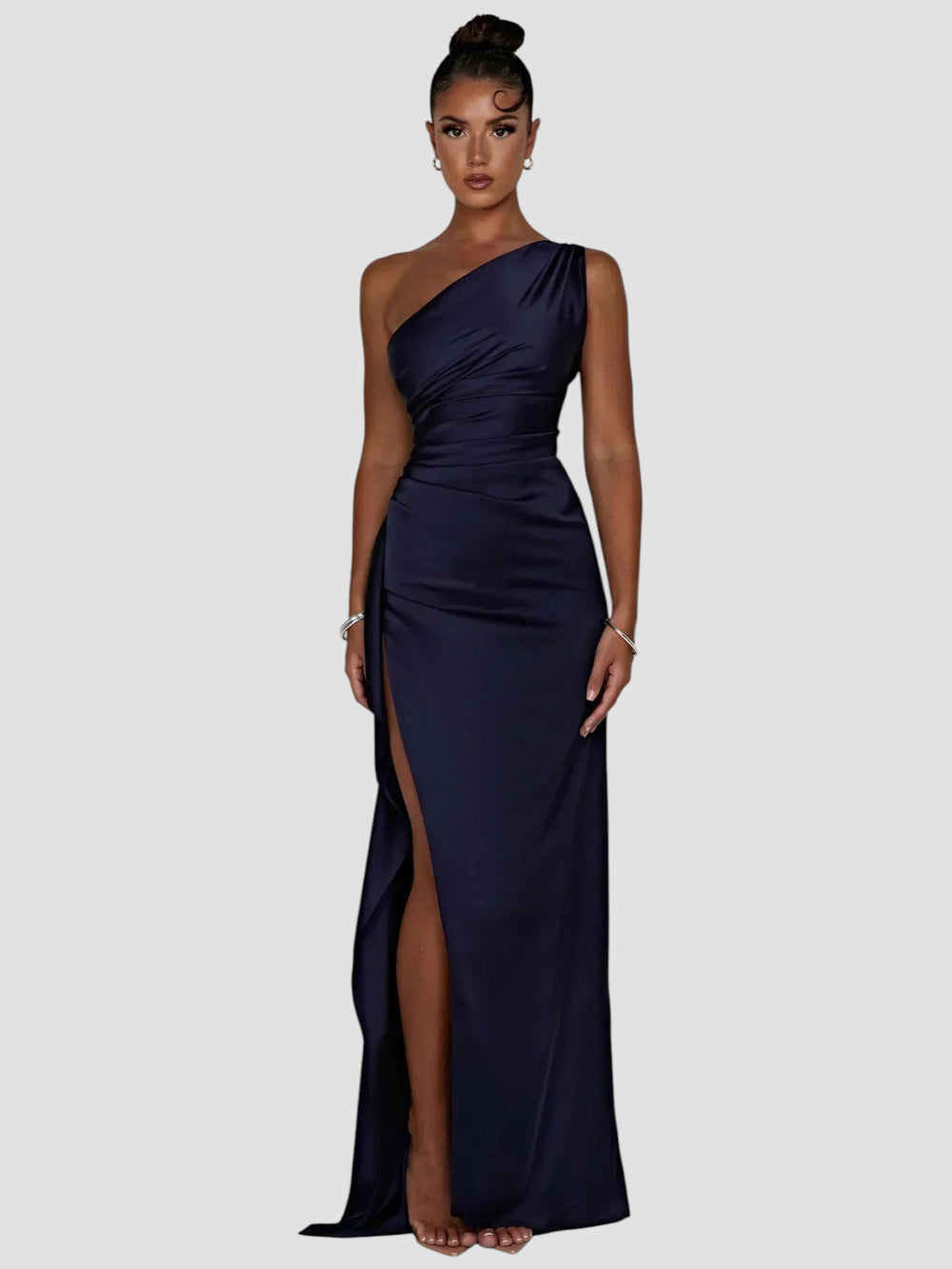 Sueli Satin Pleated Dress