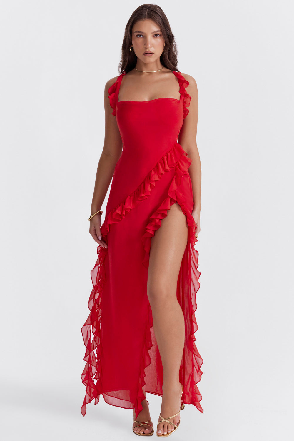 Elvara Stretch Polyester Evening Dress