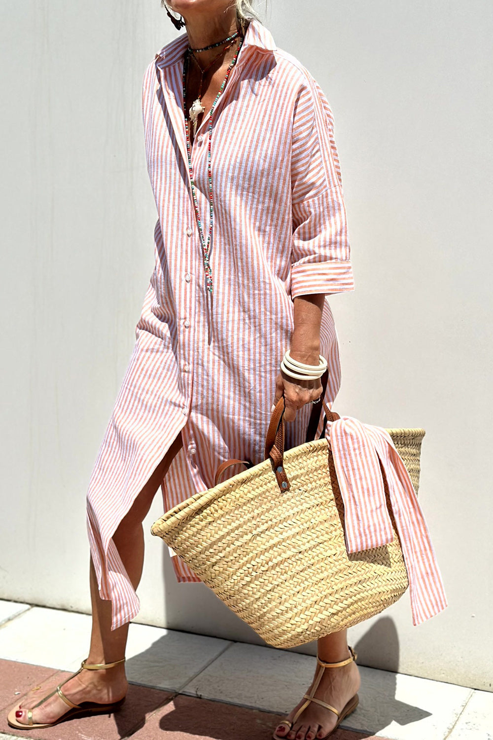 VanDeZaar Striped Shirt Dress