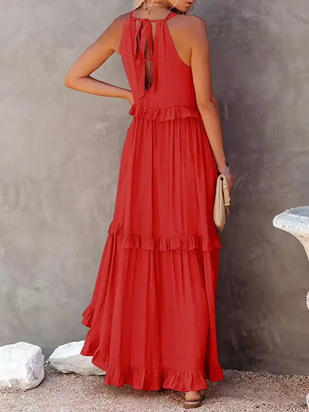 Vesa Ruffled Flowing Dress