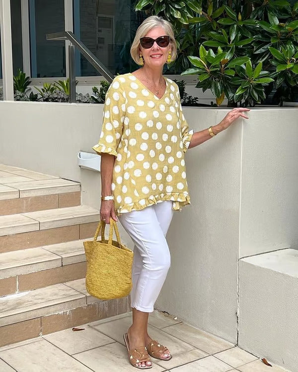 Bella Soft Polka Dot Designer Tunic Shirt for Women
