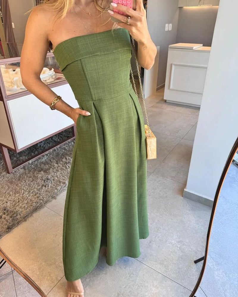 Annie Midi Dress Strapless