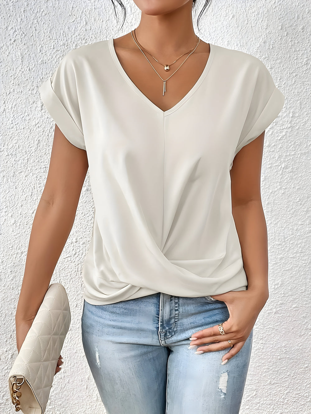Velani Front-Knot Top with Modern Versatile Silhouette