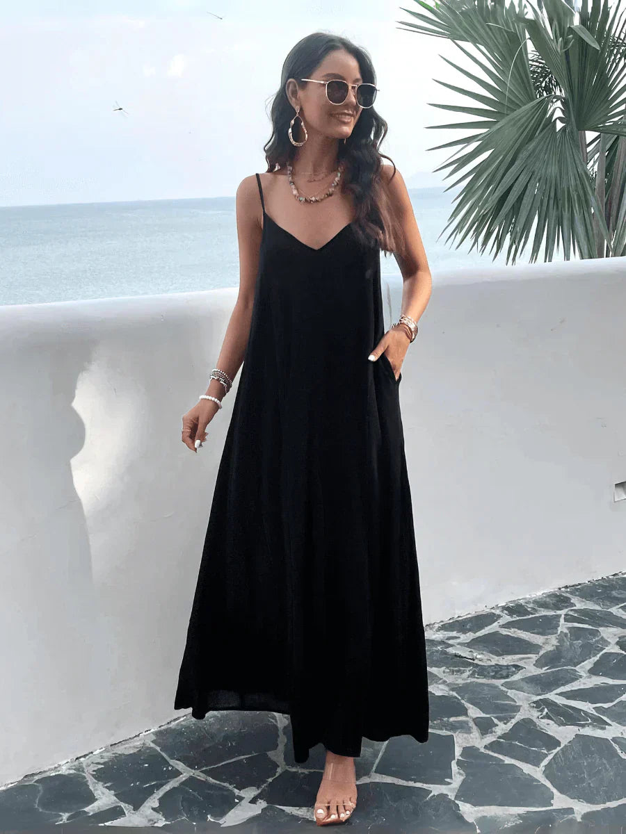 Rosenda Olive Print Maxi Dress