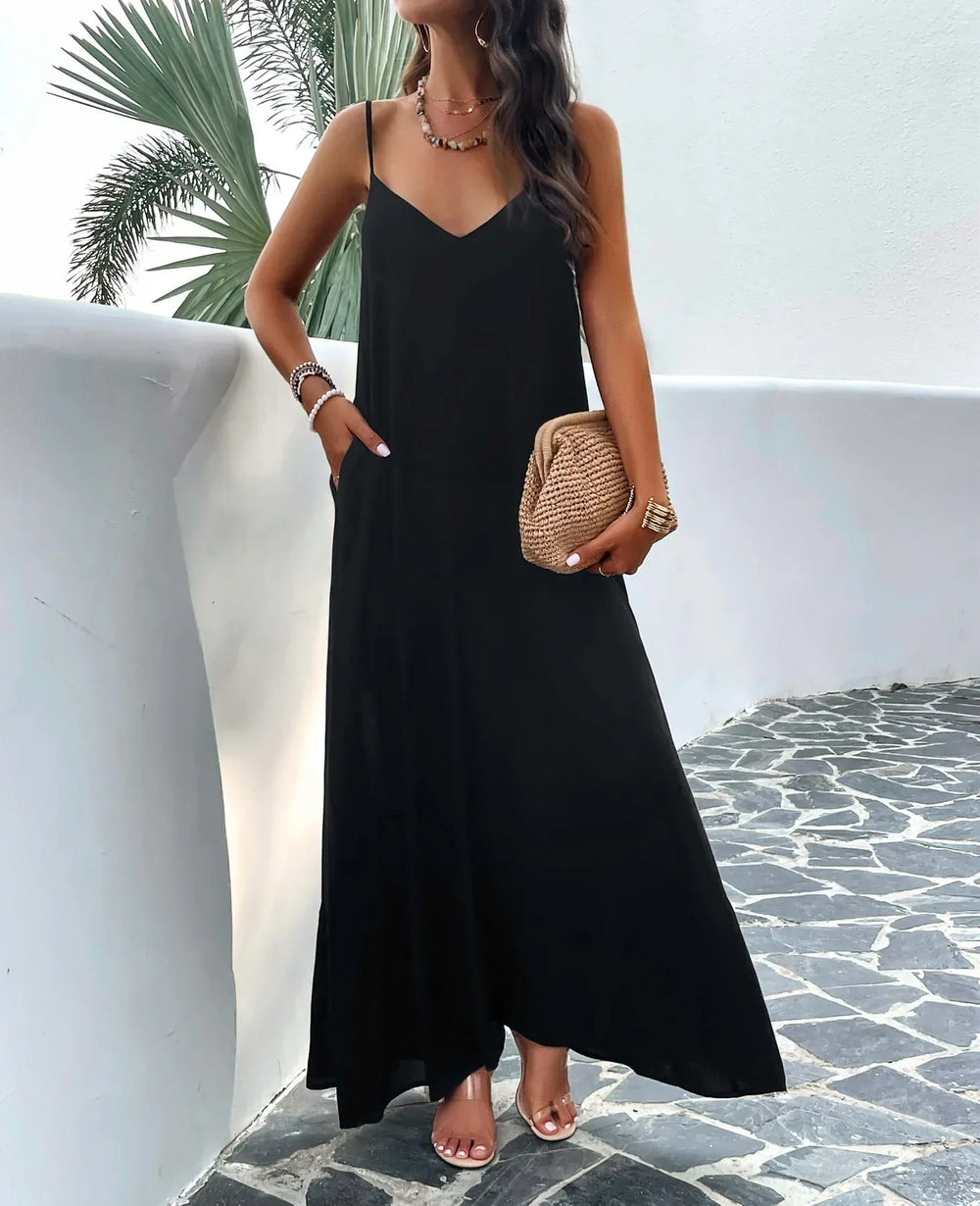 Rosenda Olive Print Maxi Dress