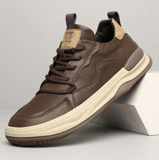 Stefano Premium Calfskin Faux Leather Casual Shoes