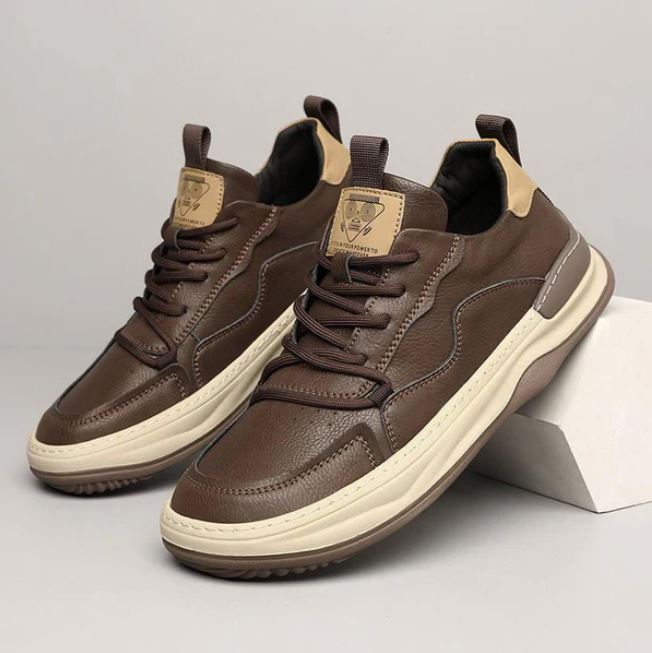 Stefano Premium Calfskin Faux Leather Casual Shoes
