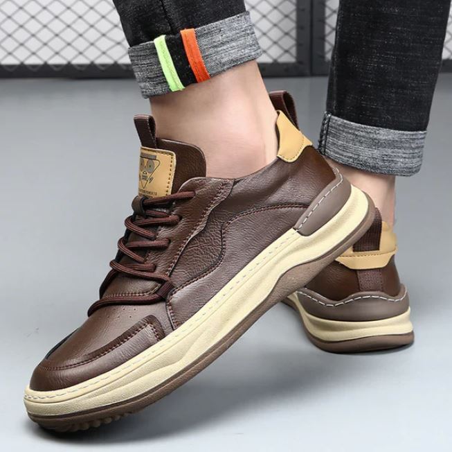 Stefano Premium Calfskin Faux Leather Casual Shoes