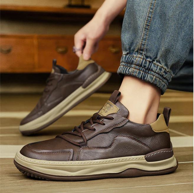 Stefano Premium Calfskin Faux Leather Casual Shoes